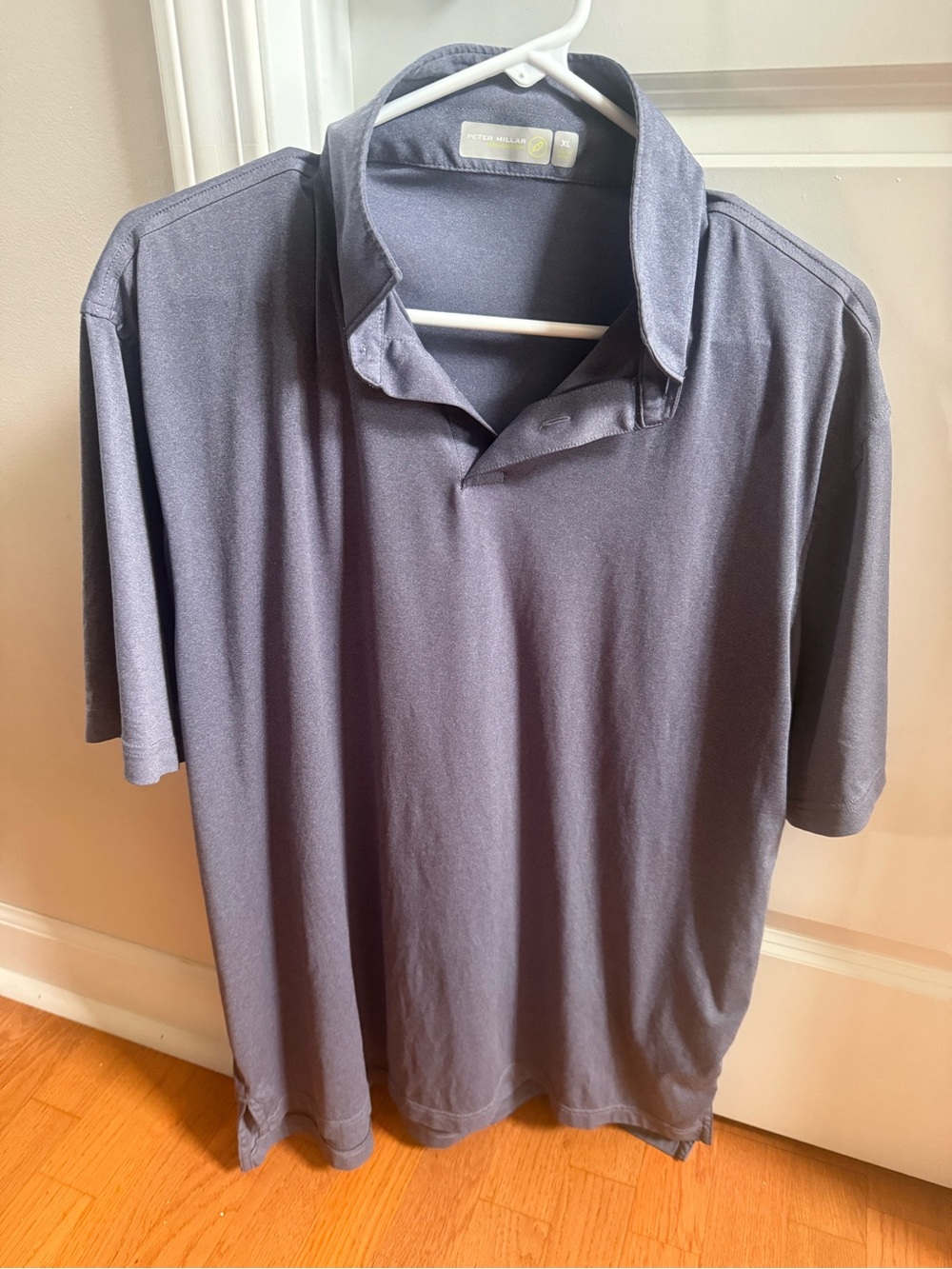Peter Millar Men's Short Sleeve Polo - Charcoal Blue
